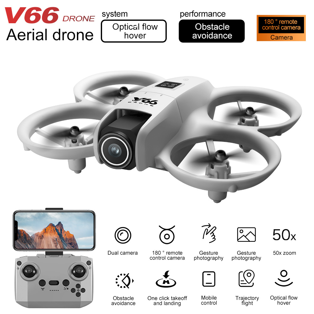 New V66 Mini Drone HD Camera 4 - مراجعة Drone Kit Professional وسعره