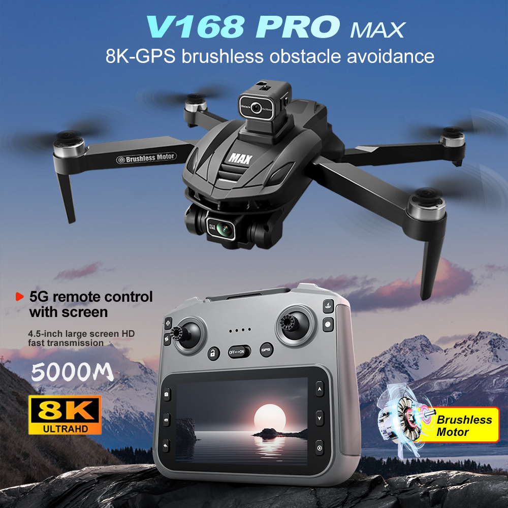 V168 PRO Max GPS Drone 8K Prof - مراجعة Drone Kit Professional وسعره