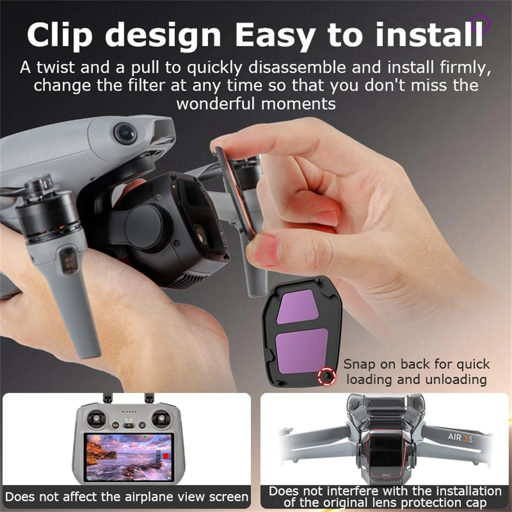 For DJI Air 3S Camera Lens Fil - مراجعة Drone Kit Waterproof وسعره