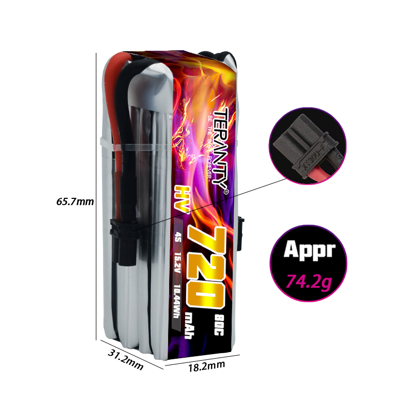 TERANTY 720mAh 4S 15.2V HV Lip - مراجعة Drone Kit Fpv وسعره