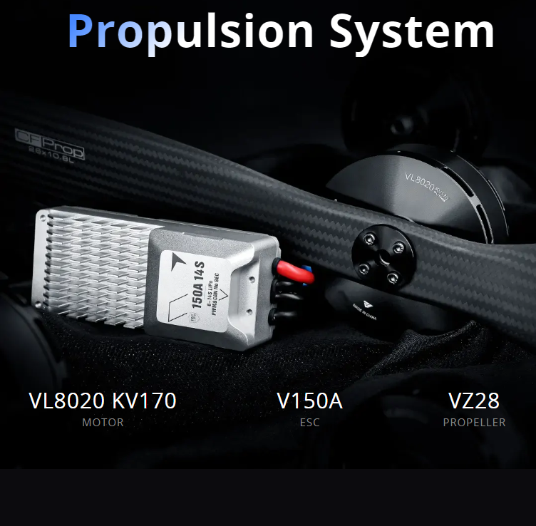 T-MOTOR VL8020 KV170 12S 20kg/ - مراجعة Drone Kit Vtol وسعره