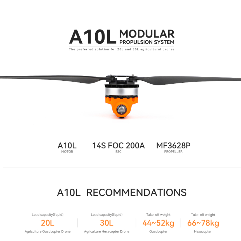 T-MOTOR A10L 12S 14S High Powe - مراجعة Drone Kit Hexacopter وسعره