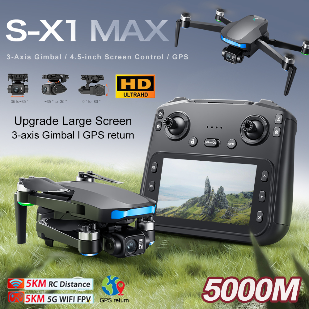 New S-X1 MAX Drone GPS 8K Prof - مراجعة Drone Kit Professional وسعره