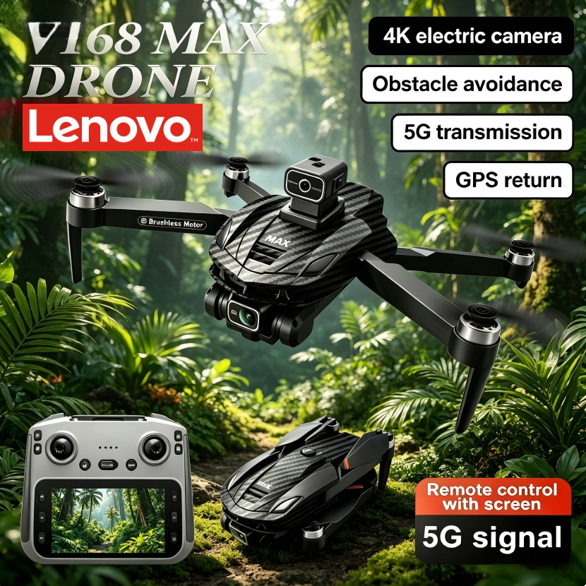 Lenovo V168 MAX 8K HD Drone 5G - مراجعة Drone Kit Long Range وسعره